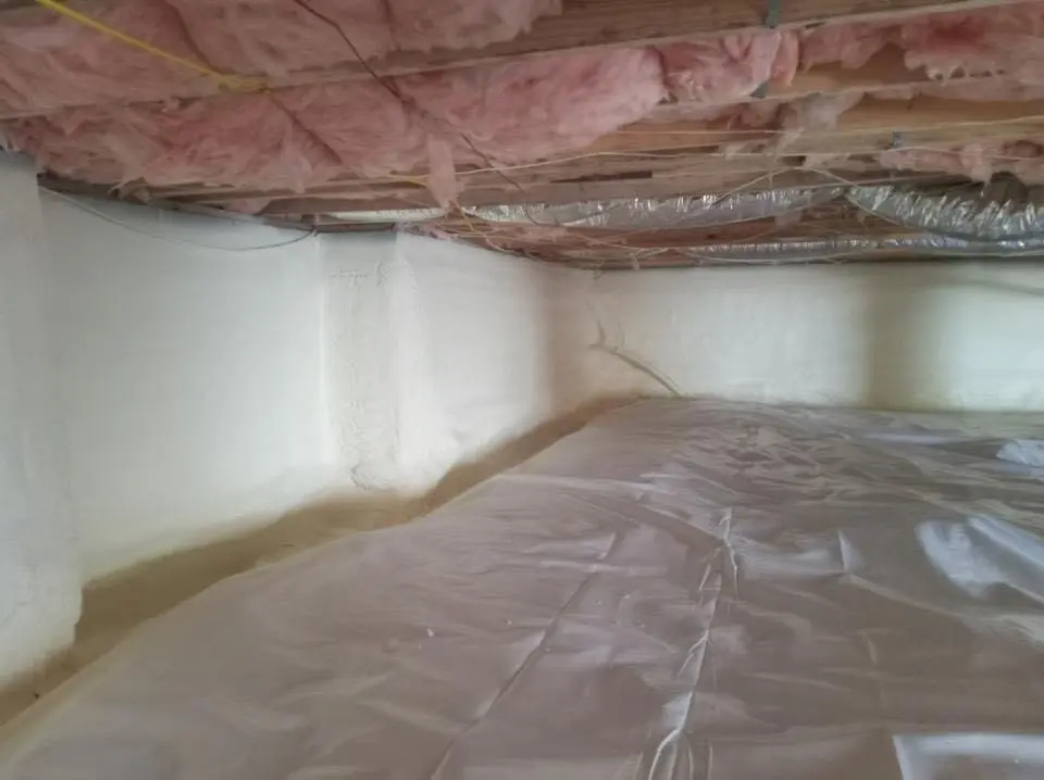 Crawl space encapsulation with closed-cell spray foam for Attic Insulation in St. Louis Park